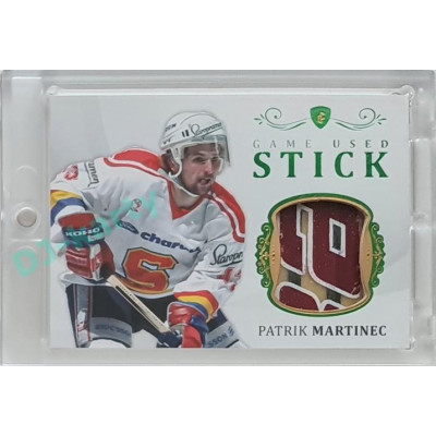 2023 Legendary Cards REKORDY ČESKÉ EXTRALIGY #GUS-12 Patrik Martinec Game Used Stick Emerald 2/5
