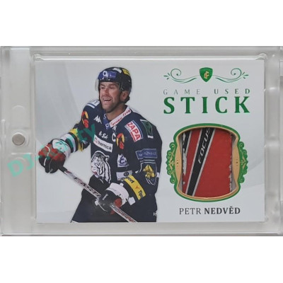 2023 Legendary Cards REKORDY ČESKÉ EXTRALIGY #GUS-16 Petr Nedvěd Game Used Stick Emerald 3/5