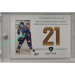 2023 Legendary Cards REKORDY ČESKÉ EXTRALIGY #ZC-S12 Jan Výtisk Základní Část Turquoise 1/1