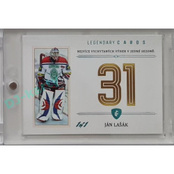 2023 Legendary Cards REKORDY ČESKÉ EXTRALIGY #ZC-WS5 Ján Lašák Základní Část Turquoise 1/1