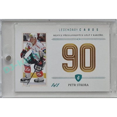 2023 Legendary Cards REKORDY ČESKÉ EXTRALIGY #ZC-PGS Petr Sýkora Základní Část Turquoise 1/1