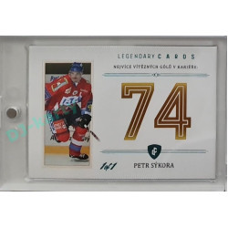 2023 Legendary Cards REKORDY ČESKÉ EXTRALIGY #ZC-WG2 Petr Sýkora Základní Část Turquoise 1/1