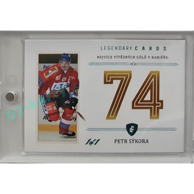 2023 Legendary Cards REKORDY ČESKÉ EXTRALIGY #ZC-WG2 Petr Sýkora Základní Část Turquoise 1/1