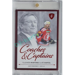 2023 Legendary Cards REKORDY ČESKÉ EXTRALIGY #CC-12 Vladimír Martinec / Jiří Dopita Coaches & Captains Red 07/10