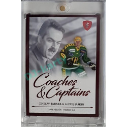 2023 Legendary Cards REKORDY ČESKÉ EXTRALIGY #CC-05 Zdislav Tabara / Alexej Jaškin Coaches & Captains Red 03/10