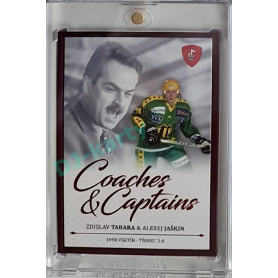 2023 Legendary Cards REKORDY ČESKÉ EXTRALIGY #CC-05 Zdislav Tabara / Alexej Jaškin Coaches & Captains Red 03/10