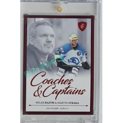 2023 Legendary Cards REKORDY ČESKÉ EXTRALIGY #CC-20 Milan Razým / Martin Straka Coaches & Captains Red 03/10