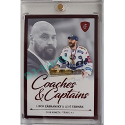 2023 Legendary Cards REKORDY ČESKÉ EXTRALIGY #CC-24 Libor Zábranský / Leoš Čermák Coaches & Captains Red 03/10
