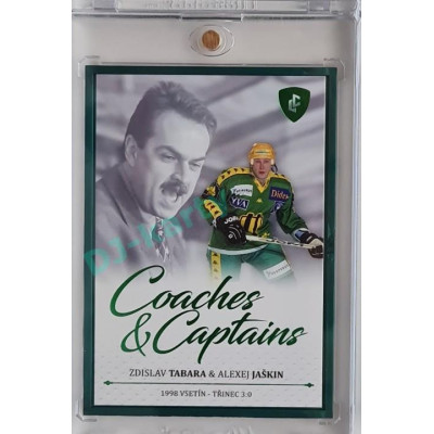 2023 Legendary Cards REKORDY ČESKÉ EXTRALIGY #CC-05 Zdislav Tabara / Alexej Jaškin Coaches & Captains Emerald 1/5