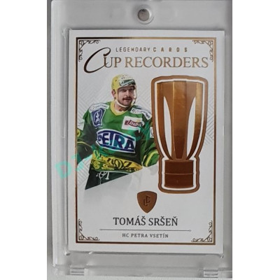 2023 Legendary Cards REKORDY ČESKÉ EXTRALIGY #CR-08 Tomáš Sršeň Cup Recorders Gold 08/20