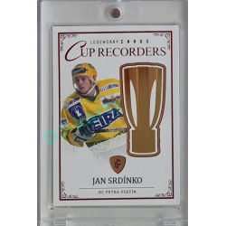 2023 Legendary Cards REKORDY ČESKÉ EXTRALIGY #CR-06 Jan Srdínko Cup Recorders Red 08/10