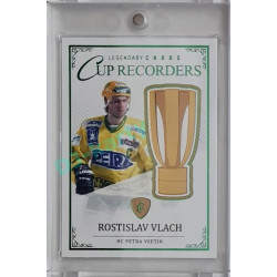 2023 Legendary Cards REKORDY ČESKÉ EXTRALIGY #CR-09 Rostislav Vlach Cup Recorders Emerald 3/5