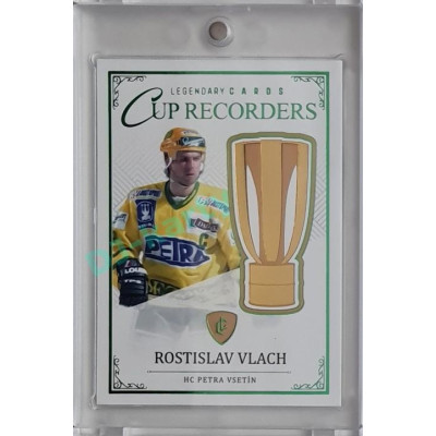2023 Legendary Cards REKORDY ČESKÉ EXTRALIGY #CR-09 Rostislav Vlach Cup Recorders Emerald 3/5
