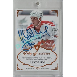 2023 Legendary Cards REKORDY ČESKÉ EXTRALIGY #PPD-03 Jiří Vykoukal Play Off Authentic Signature 09/13