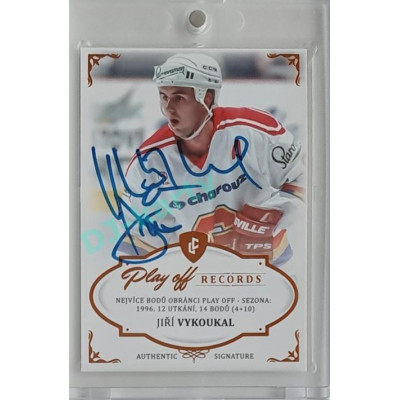 2023 Legendary Cards REKORDY ČESKÉ EXTRALIGY #PPD-03 Jiří Vykoukal Play Off Authentic Signature 09/13
