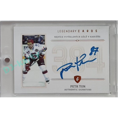 2023 Legendary Cards REKORDY ČESKÉ EXTRALIGY #ZC-GC3 Petr Ton Základní Část Authentic Signature 13/13