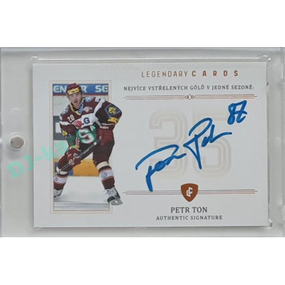 2023 Legendary Cards REKORDY ČESKÉ EXTRALIGY #ZC-GS5 Petr Ton Základní Část Authentic Signature 13/13