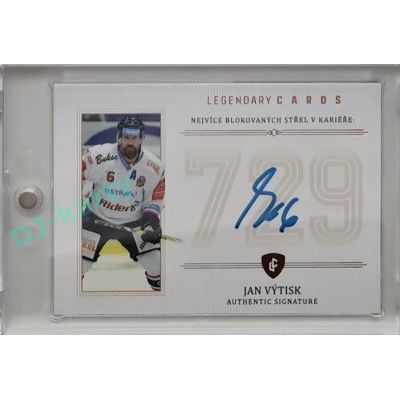 2023 Legendary Cards REKORDY ČESKÉ EXTRALIGY #ZC-MB1 Jan Výtisk Základní Část Authentic Signature 04/13