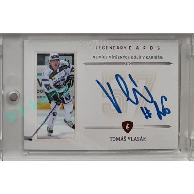 2023 Legendary Cards REKORDY ČESKÉ EXTRALIGY #ZC-WG5 Tomáš Vlasák Základní Část Authentic Signature 04/13