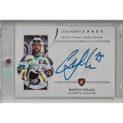 2023 Legendary Cards REKORDY ČESKÉ EXTRALIGY #ZC-PR4 Martin Straka Základní Část Authentic Signature 13/13