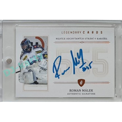 2023 Legendary Cards REKORDY ČESKÉ EXTRALIGY #ZC-MG2 Roman Málek Základní Část Authentic Signature 04/13