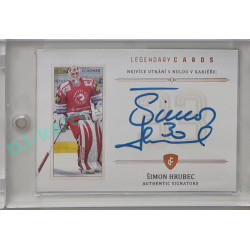 2023 Legendary Cards REKORDY ČESKÉ EXTRALIGY #ZC-MS05 Šimon Hrubec Základní Část Authentic Signature 13/13