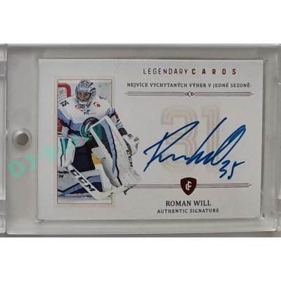 2023 Legendary Cards REKORDY ČESKÉ EXTRALIGY #ZC-WS7 Roman Will Základní Část Authentic Signature 13/13