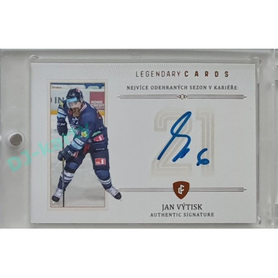 2023 Legendary Cards REKORDY ČESKÉ EXTRALIGY #ZC-S12 Jan Výtisk Základní Část Authentic Signature 03/13