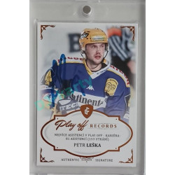 2023 Legendary Cards REKORDY ČESKÉ EXTRALIGY #PAC-02 Petr Leška Play Off Authentic Signature 08/13