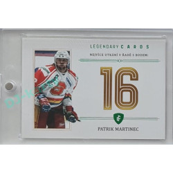 2023 Legendary Cards REKORDY ČESKÉ EXTRALIGY #ZC-PR6 Patrik Martinec Základní Část Emerald 4/5