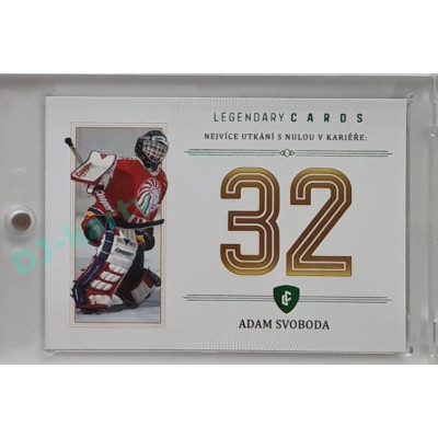 2023 Legendary Cards REKORDY ČESKÉ EXTRALIGY #ZC-MS07 Adam Svoboda Základní Část Emerald 4/5