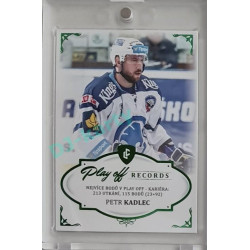 2023 Legendary Cards REKORDY ČESKÉ EXTRALIGY #PPC-05 Petr Kadlec Play Off Emerald 4/5