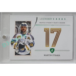 2023 Legendary Cards REKORDY ČESKÉ EXTRALIGY #ZC-PR4 Martin Straka Základní Část Emerald 4/5