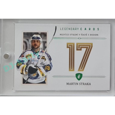 2023 Legendary Cards REKORDY ČESKÉ EXTRALIGY #ZC-PR4 Martin Straka Základní Část Emerald 4/5