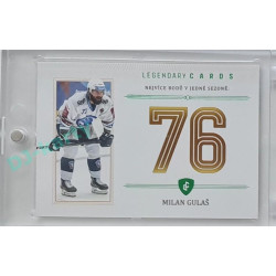 2023 Legendary Cards REKORDY ČESKÉ EXTRALIGY #ZC-PS3 Milan Gulaš Základní Část Emerald 4/5