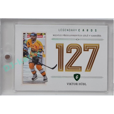 2023 Legendary Cards REKORDY ČESKÉ EXTRALIGY #ZC-PG1 Viktor Hübl Základní Část Emerald 4/5