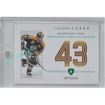 2023 Legendary Cards REKORDY ČESKÉ EXTRALIGY #ZC-05 Jiří Šlégr Základní Část Emerald 4/5