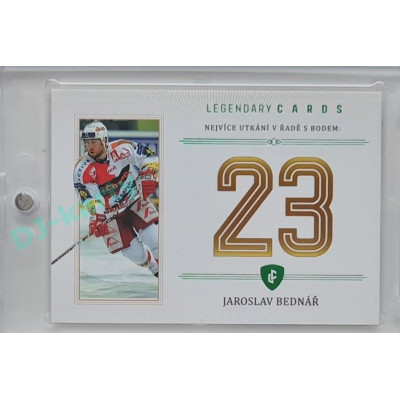 2023 Legendary Cards REKORDY ČESKÉ EXTRALIGY #ZC-PR2 Jaroslav Bednář Základní Část Emerald 4/5