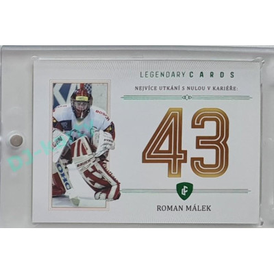 2023 Legendary Cards REKORDY ČESKÉ EXTRALIGY #ZC-MS02 Roman Málek Základní Část Emerald 3/5