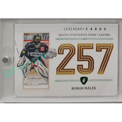 2023 Legendary Cards REKORDY ČESKÉ EXTRALIGY #ZC-WC2 Roman Málek Základní Část Emerald 4/5
