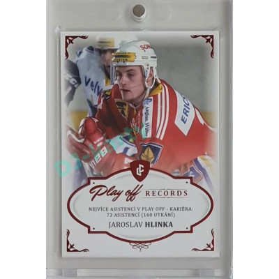 2023 Legendary Cards REKORDY ČESKÉ EXTRALIGY #PAC-04 Jaroslav Hlinka Play Off Red 06/10