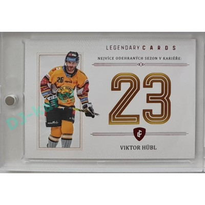 2023 Legendary Cards REKORDY ČESKÉ EXTRALIGY #ZC-S04 Viktor Hübl Základní Část Red 08/10