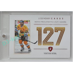 2023 Legendary Cards REKORDY ČESKÉ EXTRALIGY #ZC-PG1 Viktor Hübl Základní Část Red 08/10