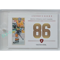 2023 Legendary Cards REKORDY ČESKÉ EXTRALIGY #ZC-WG1 Viktor Hübl Základní Část Red 08/10