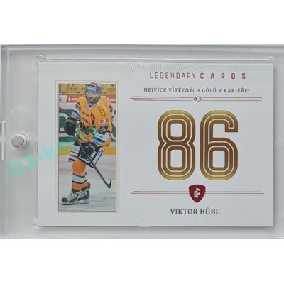 2023 Legendary Cards REKORDY ČESKÉ EXTRALIGY #ZC-WG1 Viktor Hübl Základní Část Red 08/10