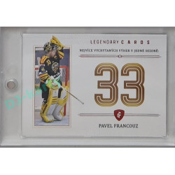 2023 Legendary Cards REKORDY ČESKÉ EXTRALIGY #ZC-WS2 Pavel Francouz Základní Část Red 08/10