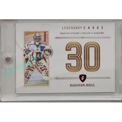 2023 Legendary Cards REKORDY ČESKÉ EXTRALIGY #ZC-MS10 Radovan Biegl Základní Část Red 08/10