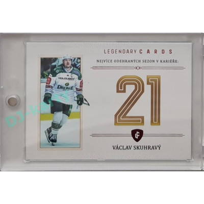 2023 Legendary Cards REKORDY ČESKÉ EXTRALIGY #ZC-S14 Václav Skuhravý Základní Část Red 08/10