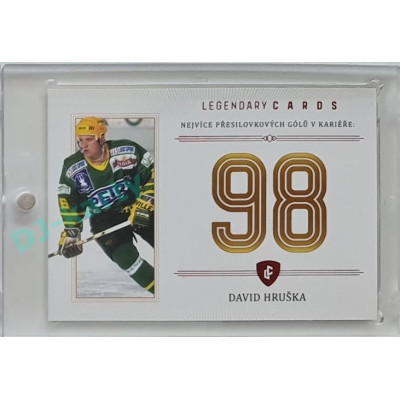 2023 Legendary Cards REKORDY ČESKÉ EXTRALIGY #ZC-PG3 David Hruška Základní Část Red 08/10