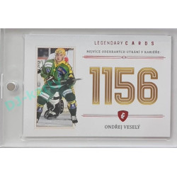 2023 Legendary Cards REKORDY ČESKÉ EXTRALIGY #ZC-U06 Ondřej Veselý Základní Část Red 08/10